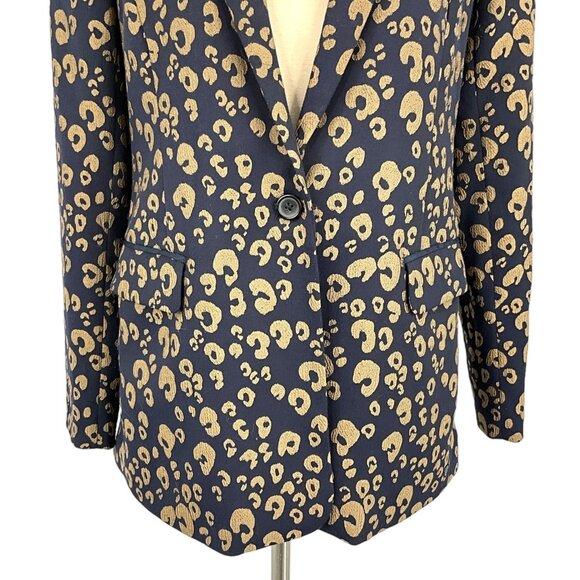 Scotch & Soda Leopard Print Jacquard Blazer & Pant Suit Size S / M Ankle Length - Picture 5 of 16